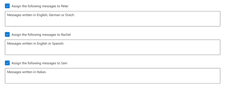Language-based routing in Yablo