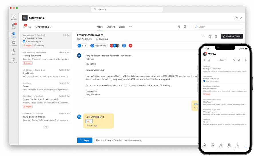 Yablo inside Microsoft Teams